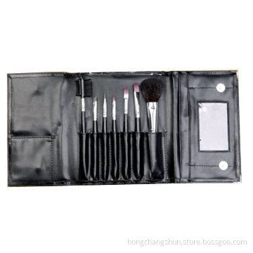 7 brush travel set in case with mirror, various types of bristles selection are available